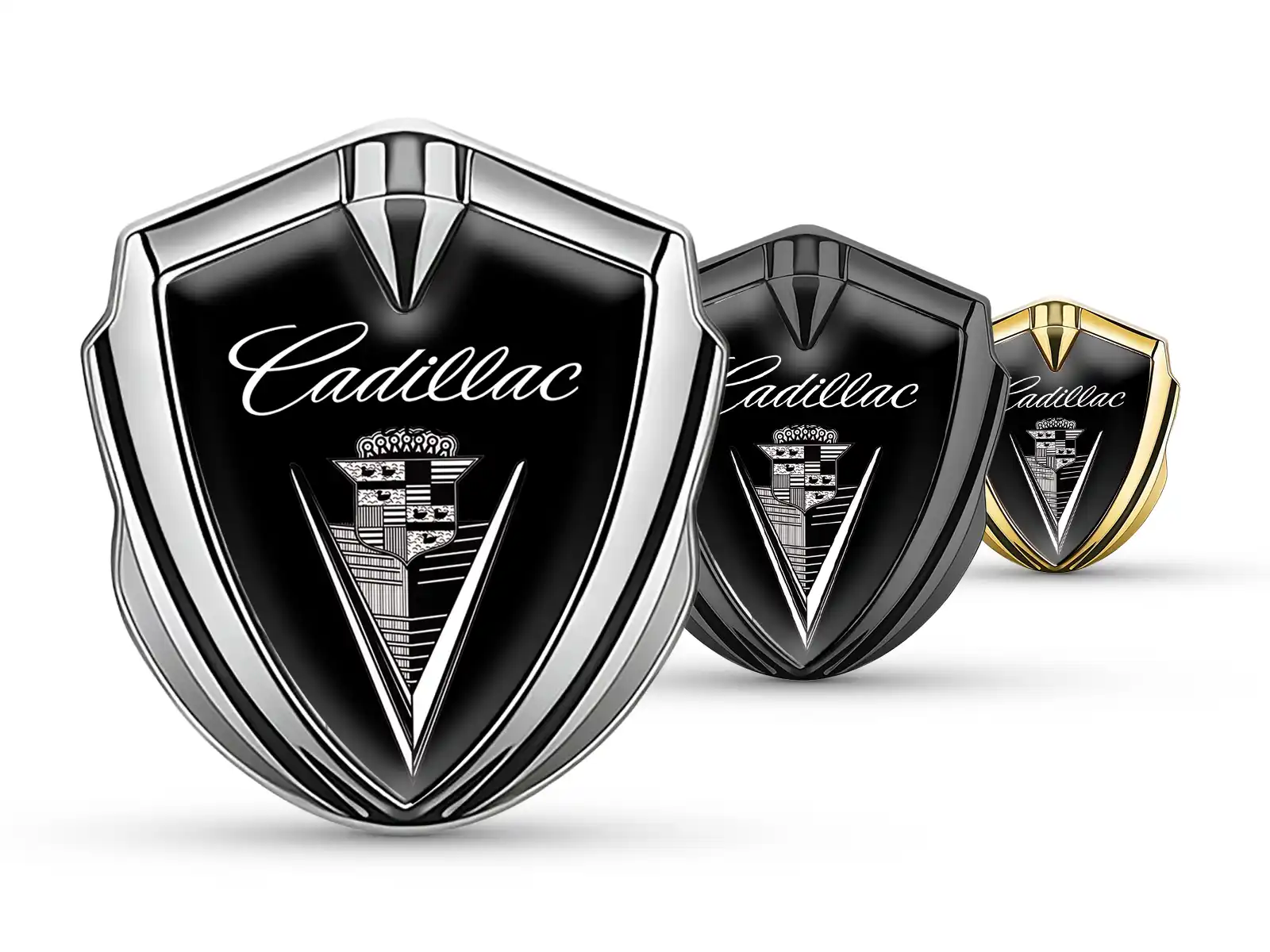 Cadillac Metal Emblema Insignia Mínimo Forma Global Ajuste
